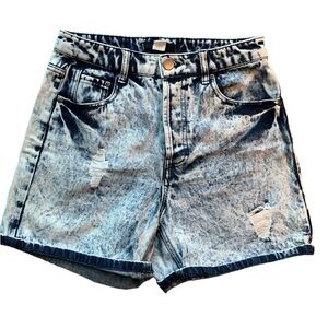 Forever 21 | Forever 21 Acid Washed Hi Waisted Jean Shorts